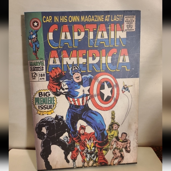 Wall Decor Captain America Comic Wood Wall Art For Den Game Room